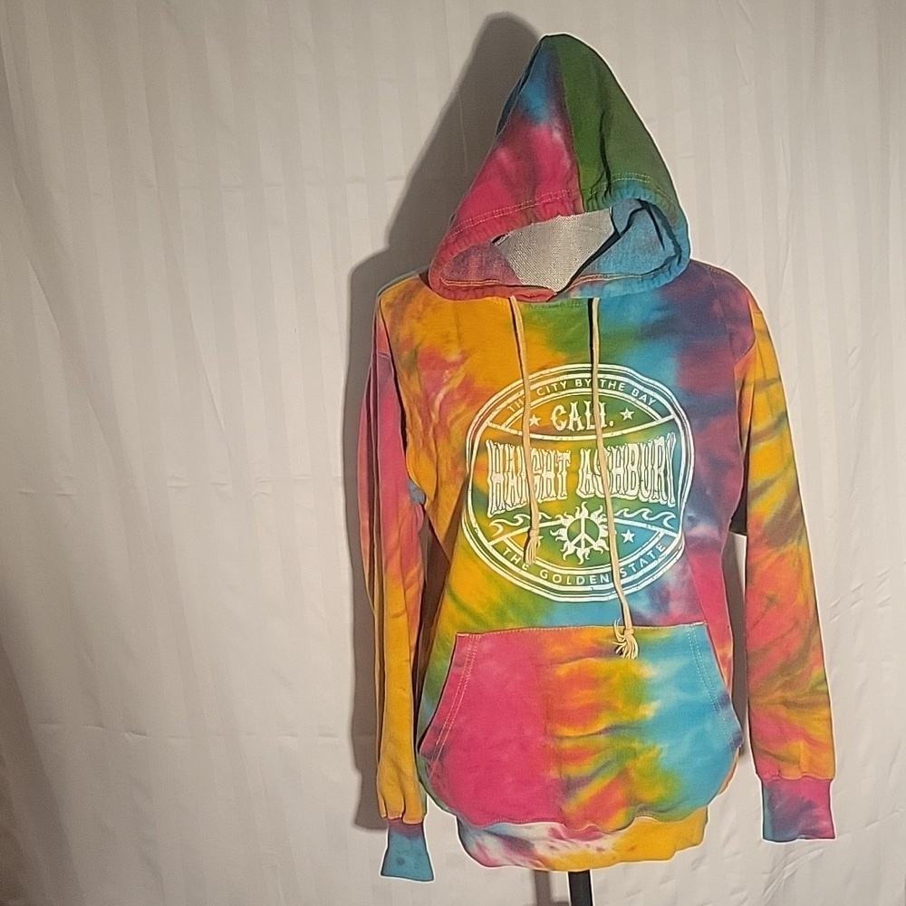 MV Sports Womens Tie Dyed  Ashbury Haight 1967 Hoodie, Size: XS,